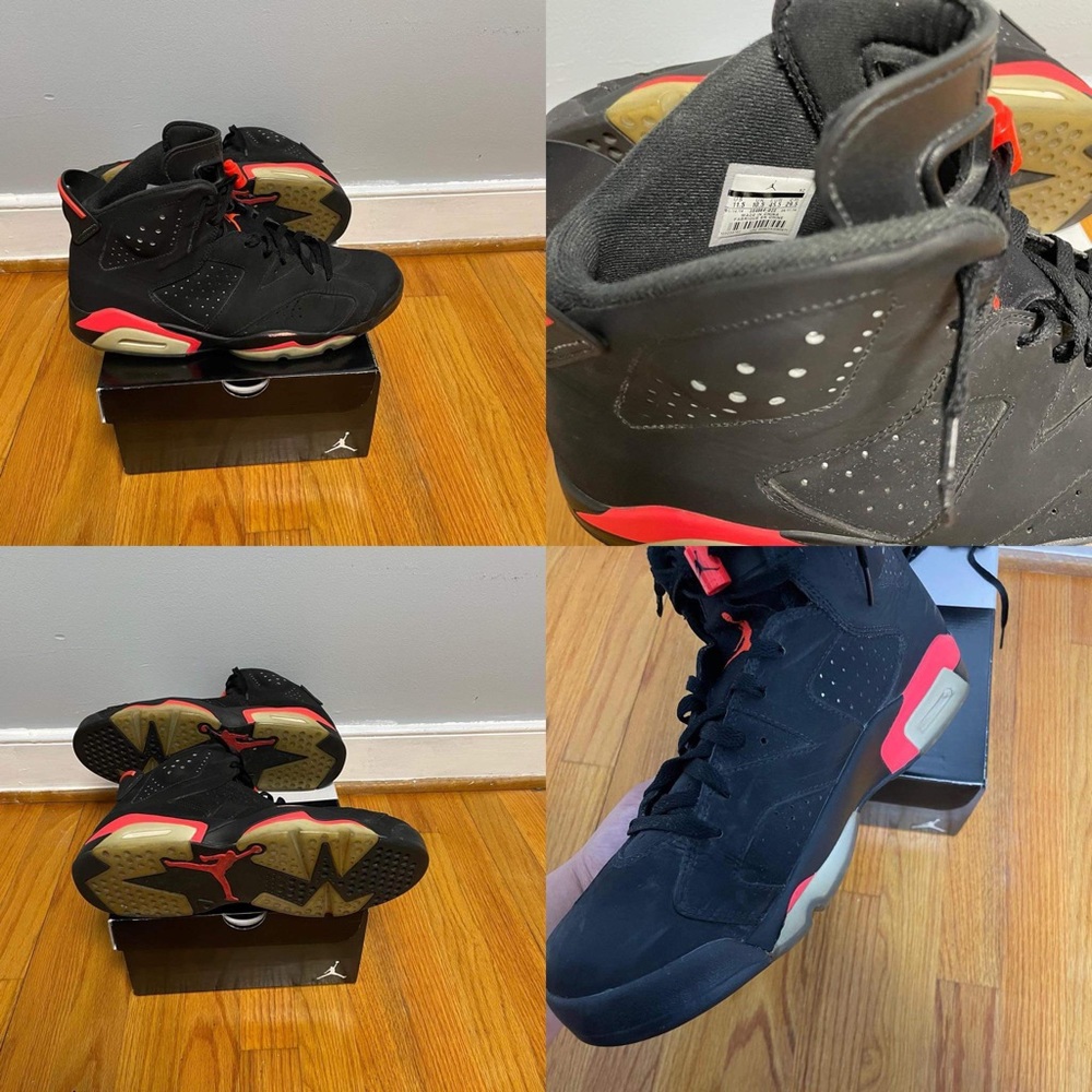 JORDAN 6 BLACK INFRARED MENS 11.5